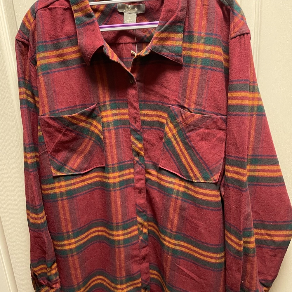 Women’s Natural Reflections flannel shirt size 3X